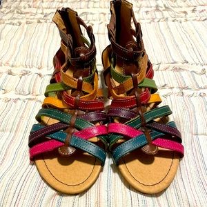 Colorful Mexican Huaraches (sandals) Size 8